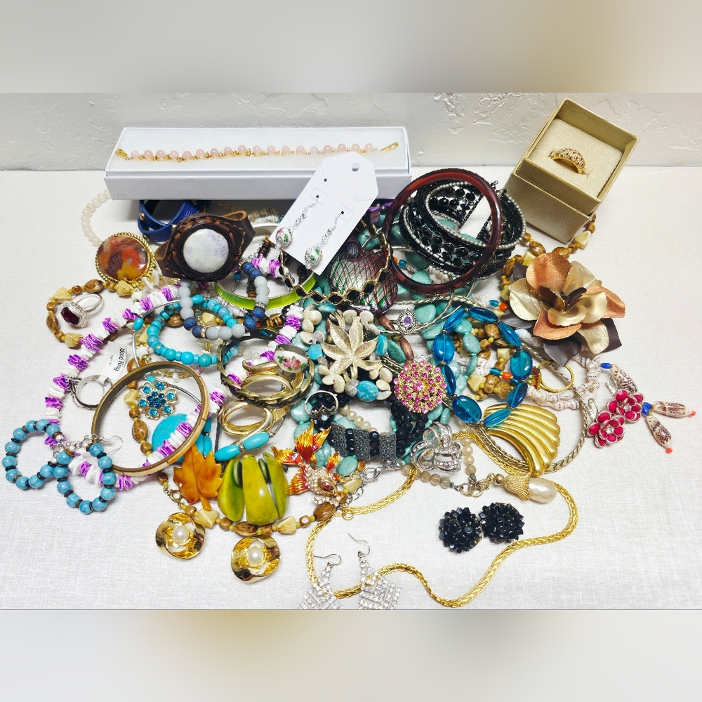 Vintage To Modern Jewelry Lot- Gerry's, Avon, Seta, Japan, Cloisonne